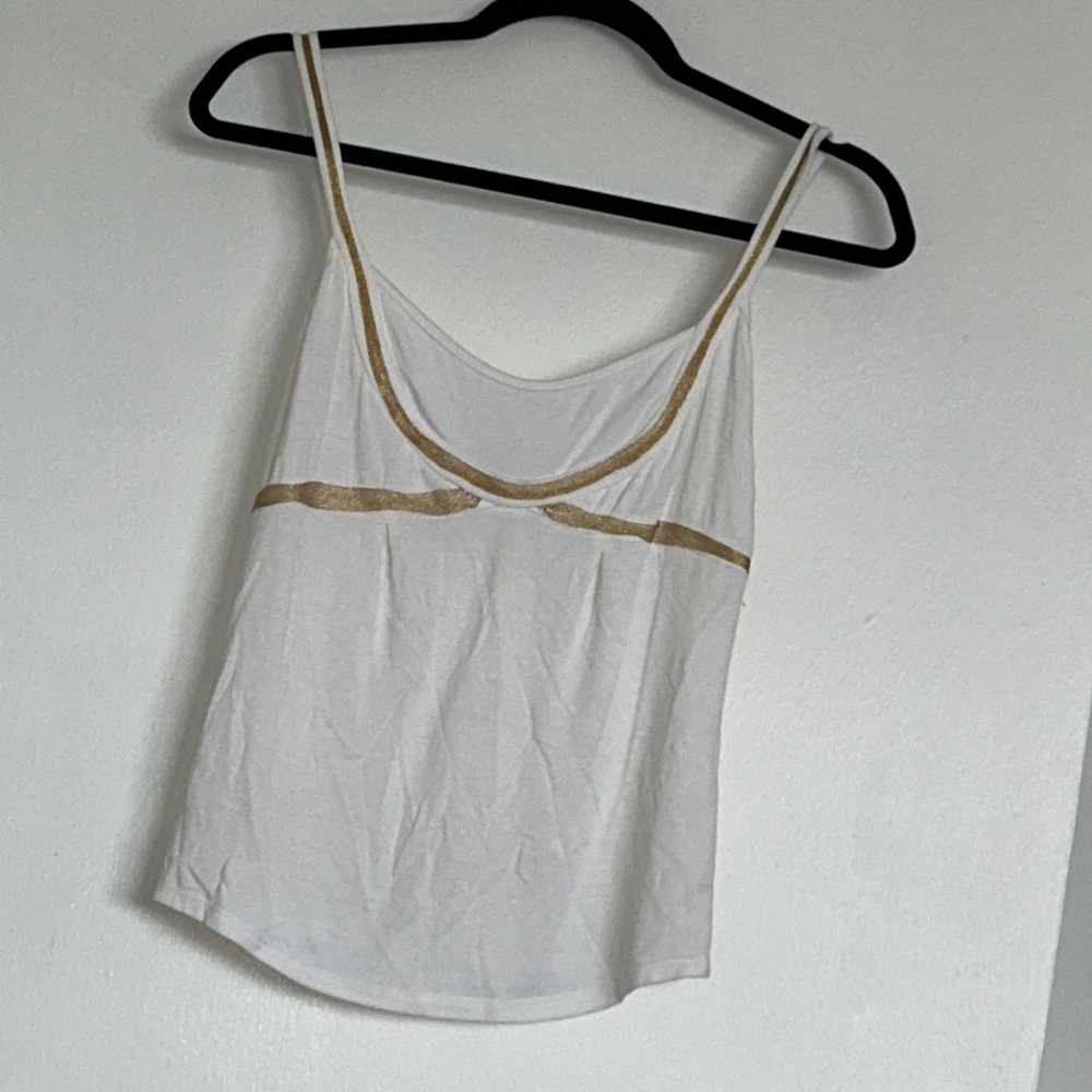 Small Parameter Tank top white gold